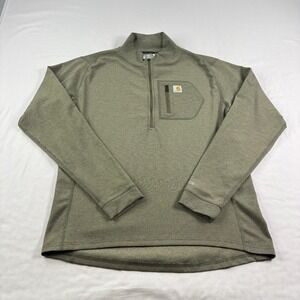 Carhartt Shirt Mens M 1/2 Zip Pullover Force Base Layer Lightweight Perfomance